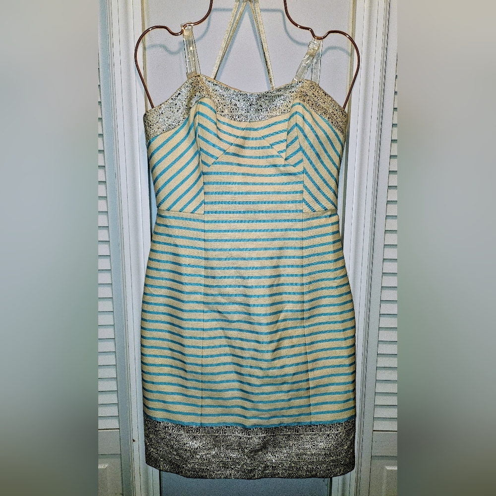 Lilly Pullitzer Remi Metallic Stripe Mini Dress (00) - Picture 6 of 11